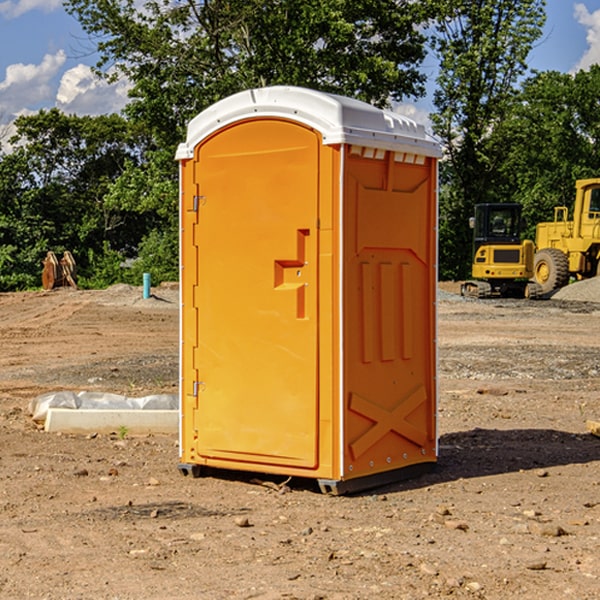 how often are the portable restrooms cleaned and serviced during a rental period in Harrison County Indiana